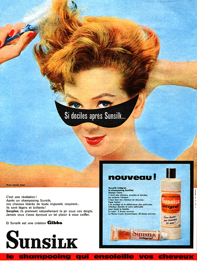 Publicité Sunsilk 1960