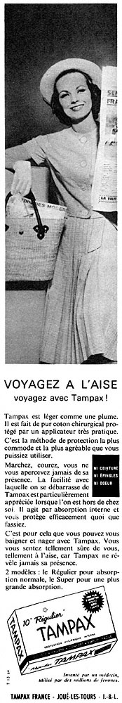 Publicité Tampax 1964