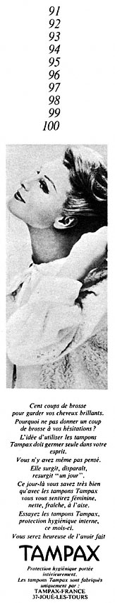 Publicité Tampax 1967