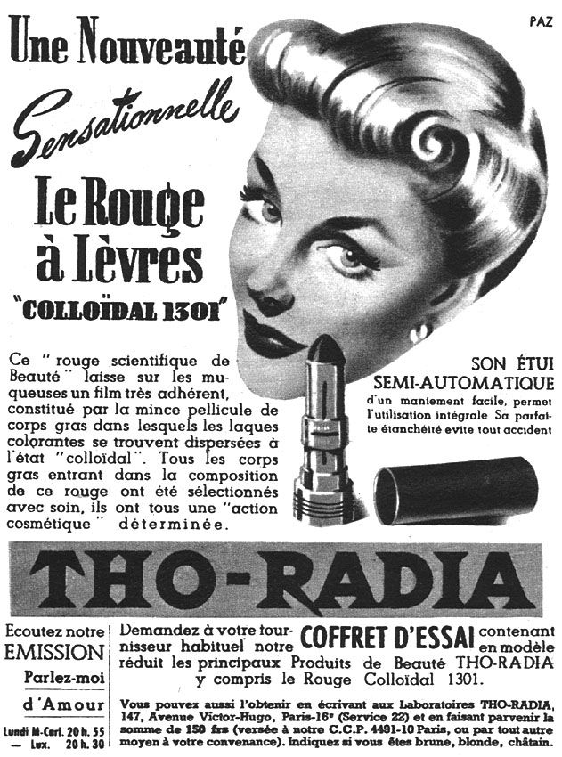 Publicité Tho-Radia 1950