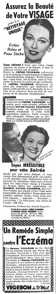 Publicité Vegebom 1954