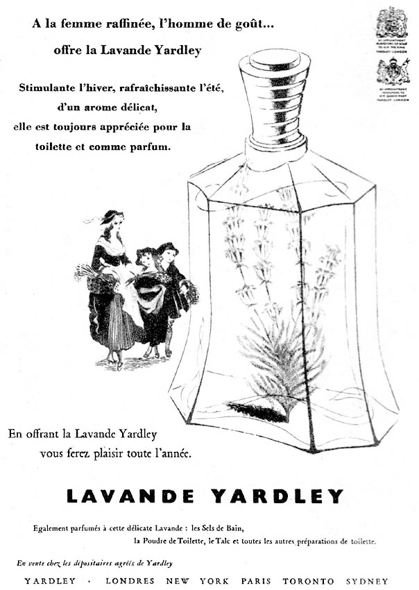 Publicité Yardley 1951