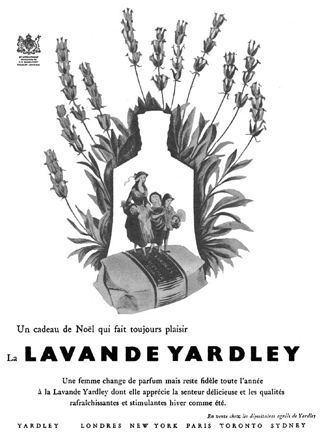 Publicité Yardley 1952