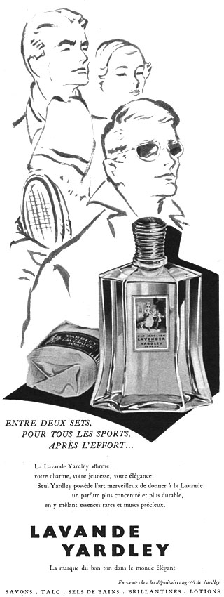 Publicité Yardley 1954