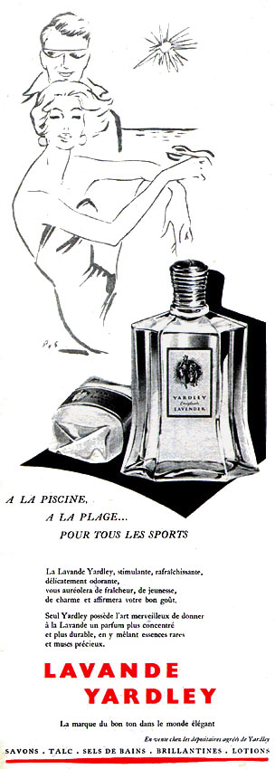 Publicité Yardley 1955