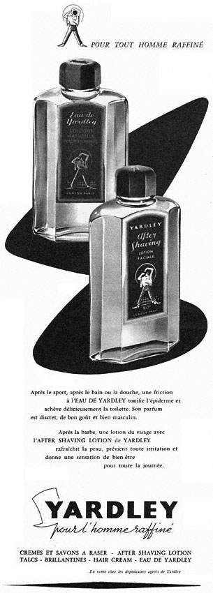 Publicité Yardley 1958