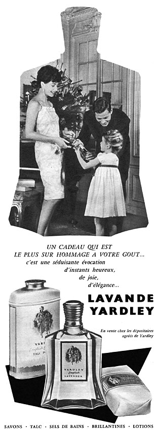 Publicité Yardley 1959