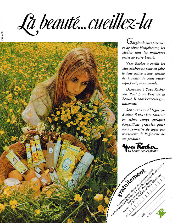 Publicité Yves Rocher 1971