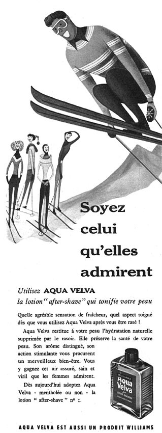 Publicité Aqua Velva 1958