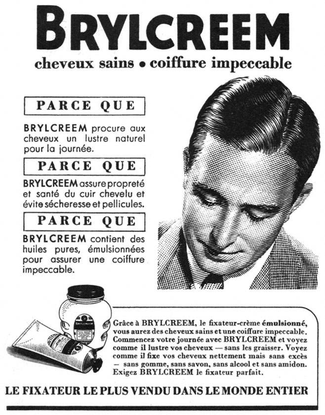 Publicité Brylcreem 1952