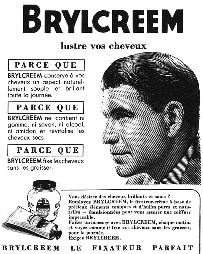 Publicité Brylcreem 1952