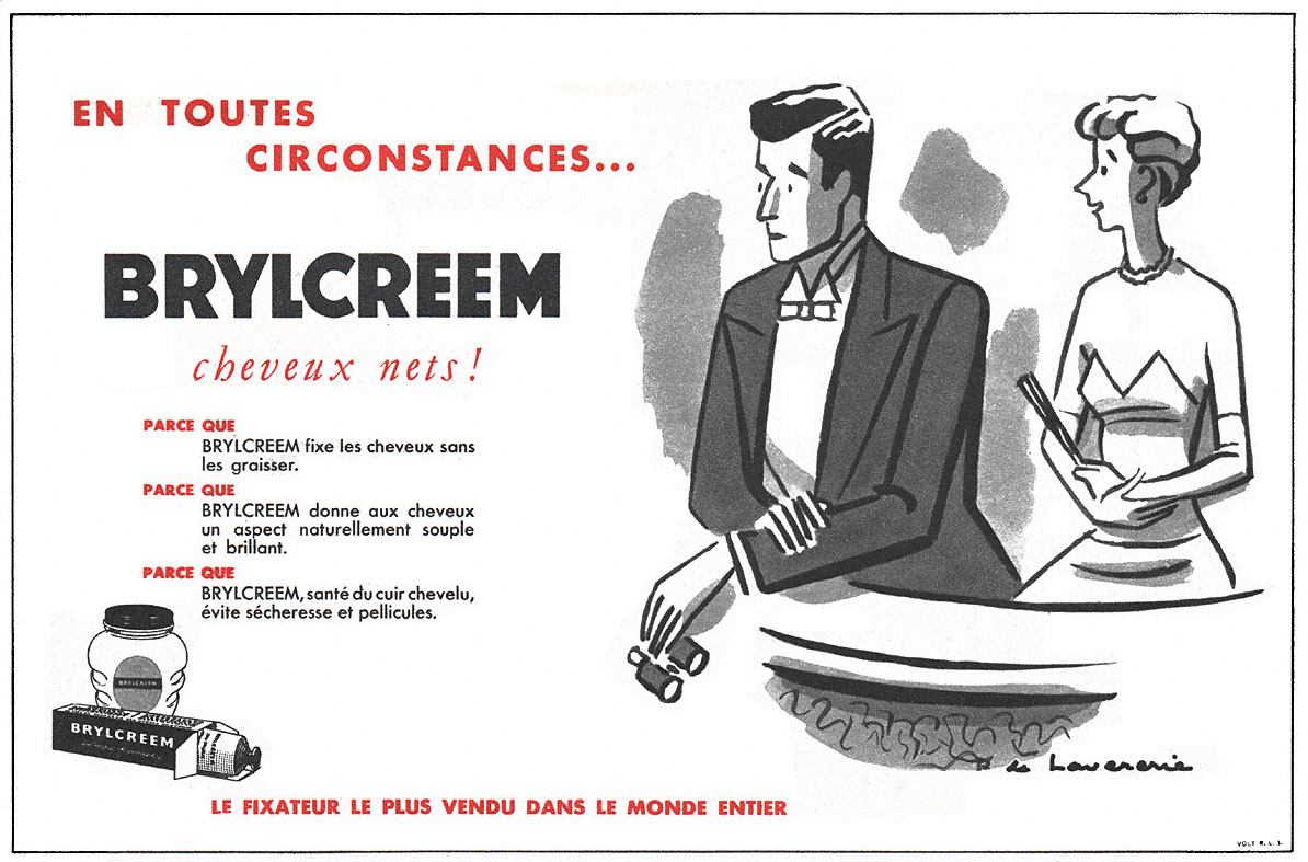 Publicité Brylcreem 1954