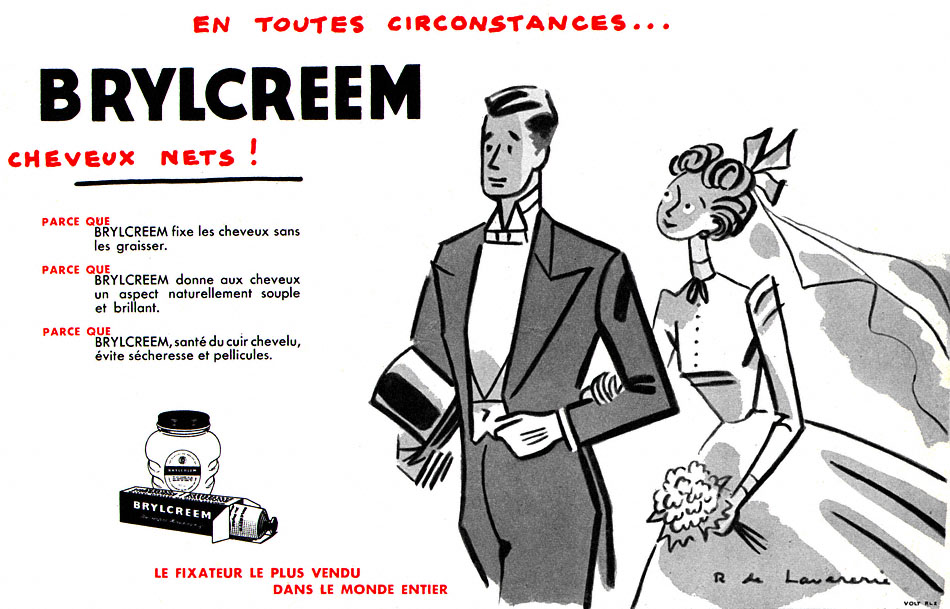 Publicité Brylcreem 1954