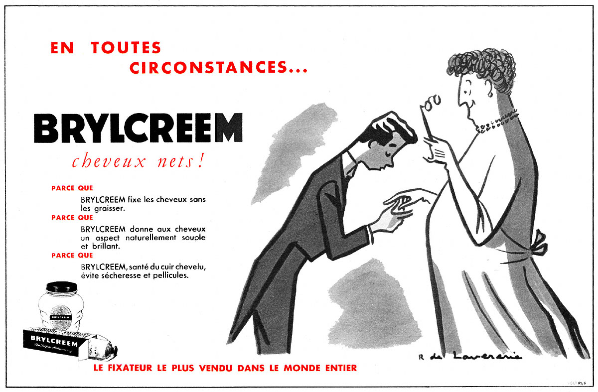 Publicité Brylcreem 1955