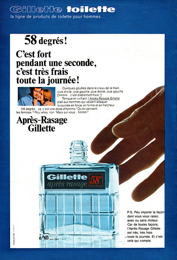 Publicité Gilette 1967