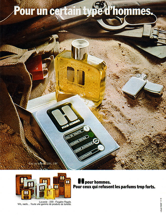 Publicité H pour Hommes 1972