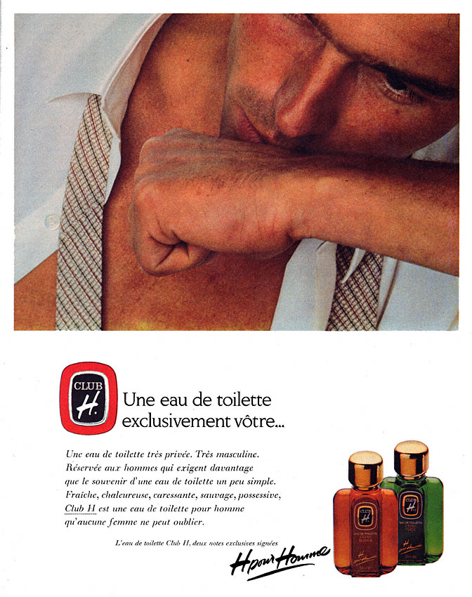 Publicité H pour Hommes 1980
