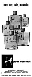 Publicit H pour Hommes 1963