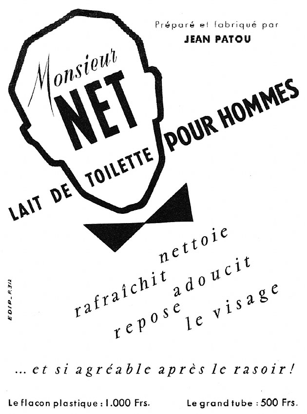 Publicité Jean Patou 1957