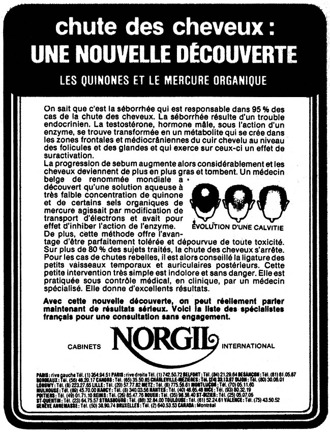 Publicité Norgil 1980