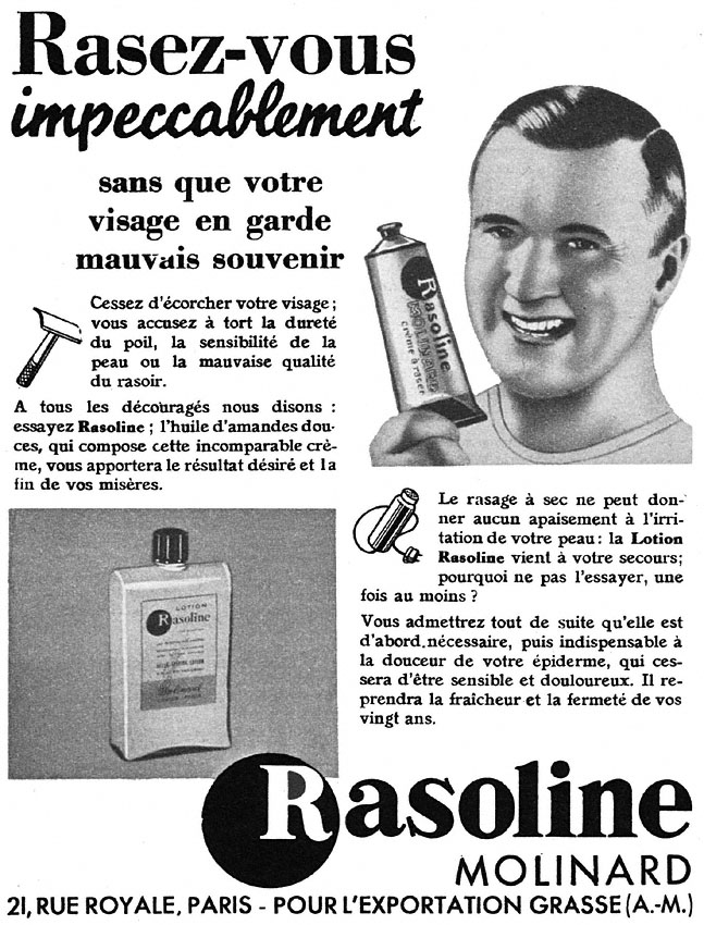 Publicité Rasoline 1951