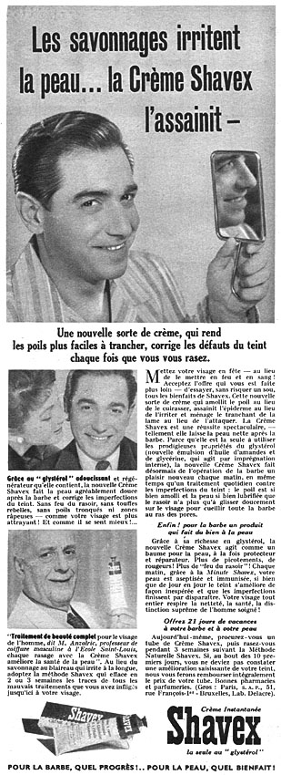 Publicité Shavex 1954