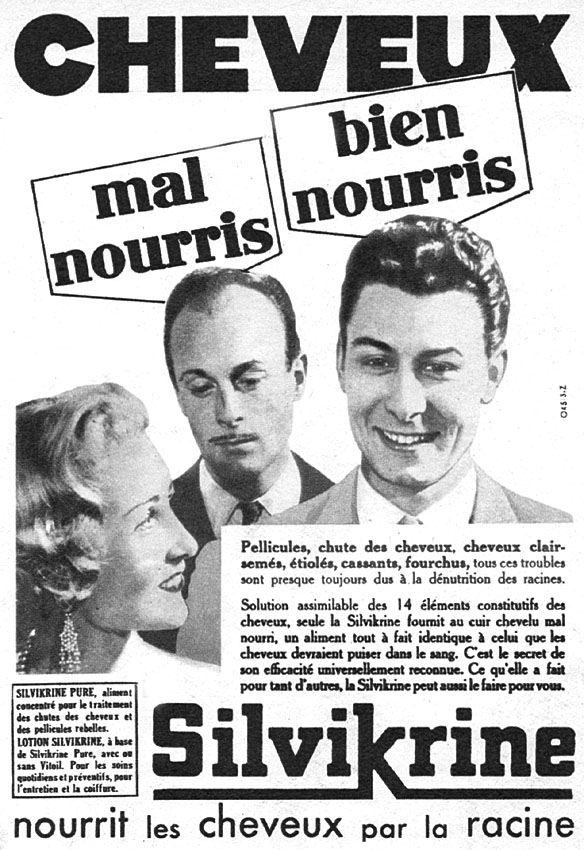 Publicité Silvikrine 1954