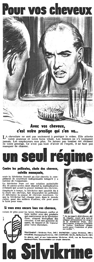 Publicité Silvikrine 1956