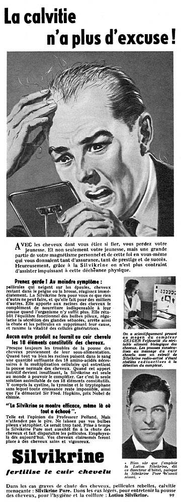 Publicité Silvikrine 1959