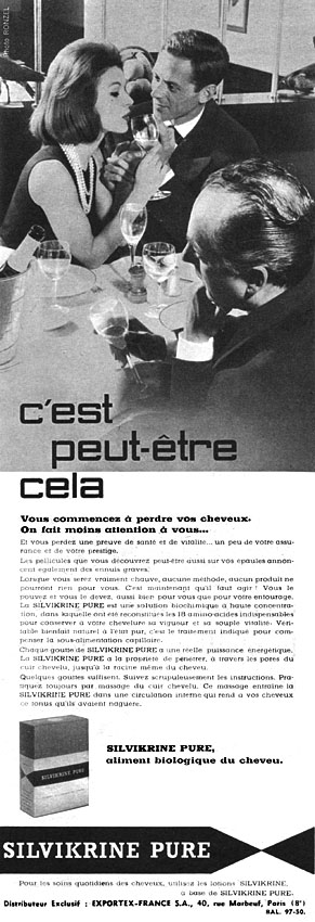 Publicité Silvikrine 1960