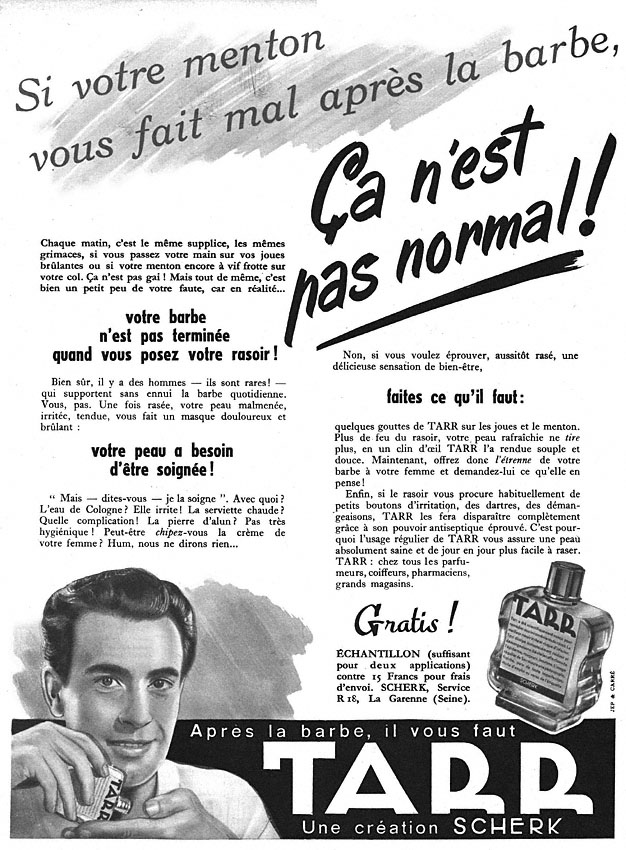 Publicité Tarr 1950