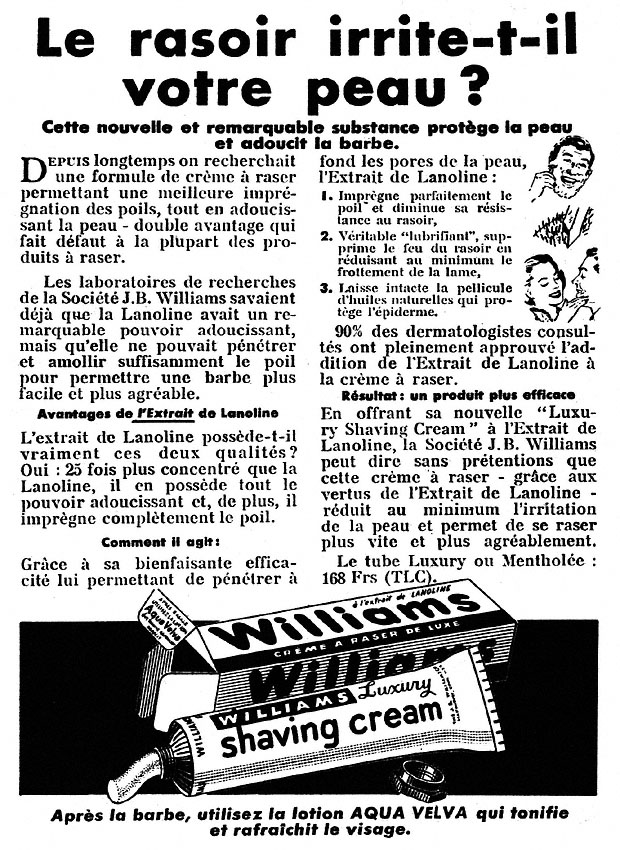 Publicité Williams 1953