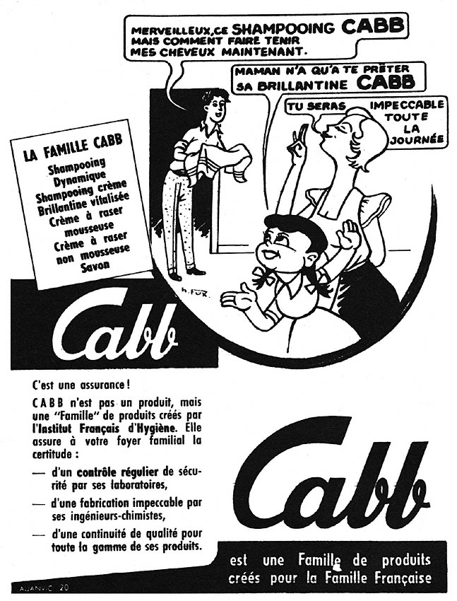 Publicité Cabb 1951