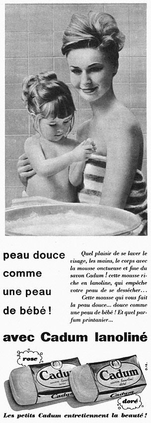 Publicité Cadum 1960