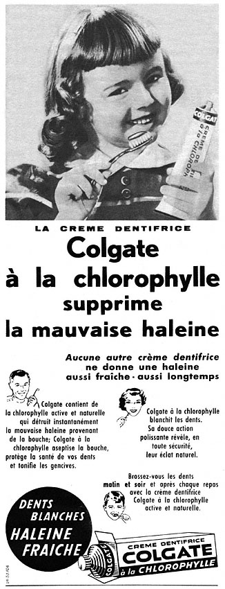Publicité Colgate 1953