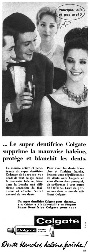 Publicité Colgate 1962