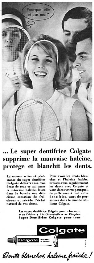 Publicité Colgate 1962