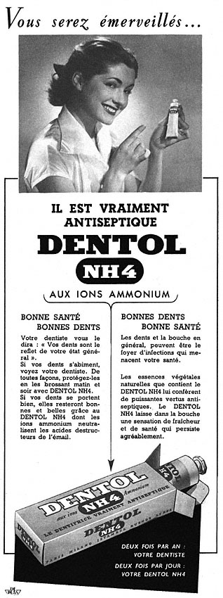 Publicité Dentol 1951