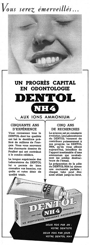 Publicité Dentol 1951