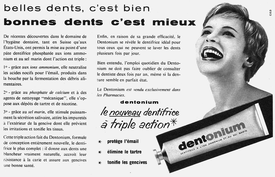 Publicité Dentonium 1958