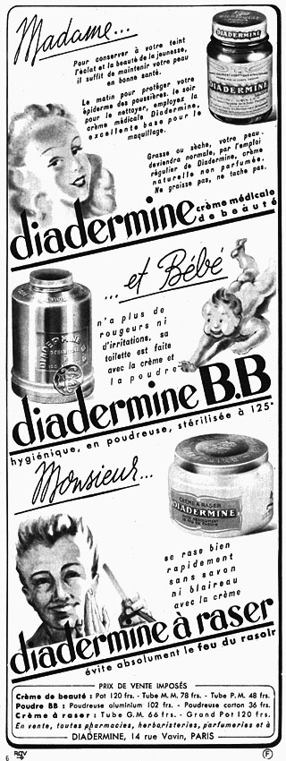 Publicité Diadermine 1949