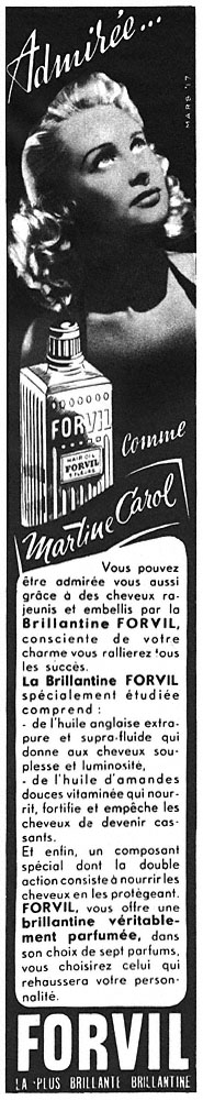 Publicité Forvil 1950