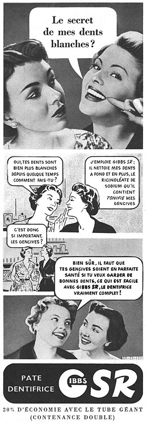 Publicité Gibbs 1951