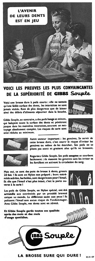 Publicité Gibbs 1951