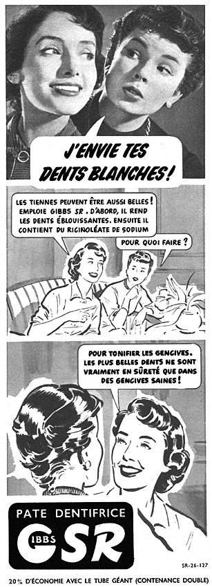 Publicité Gibbs 1951