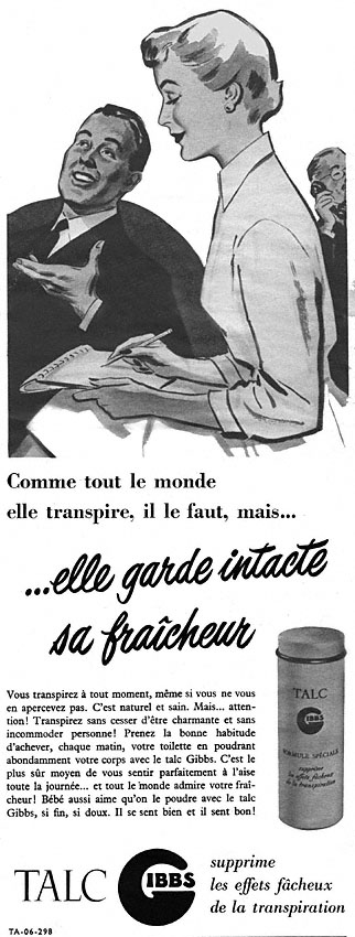 Publicité Gibbs 1953