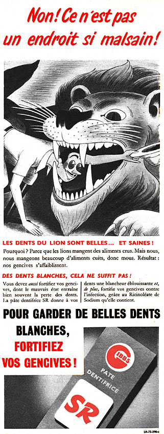 Publicité Gibbs 1953