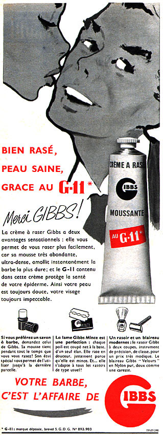 Publicité Gibbs 1954