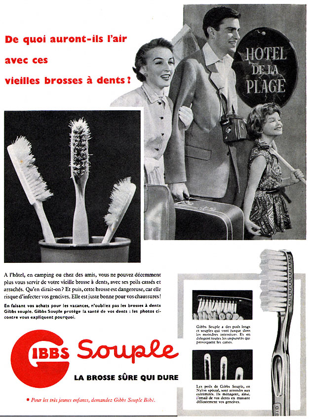 Publicité Gibbs 1954