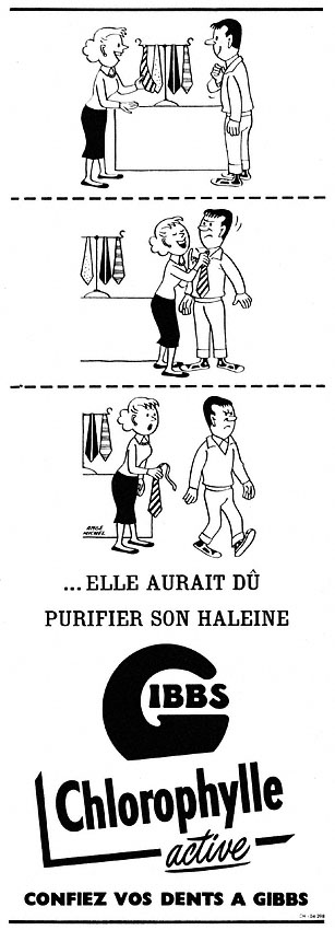 Publicité Gibbs 1955